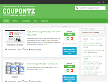 Tablet Screenshot of coupontz.com